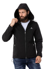 CJ285 Men's Winter Jacket – with detachable hood & striking details