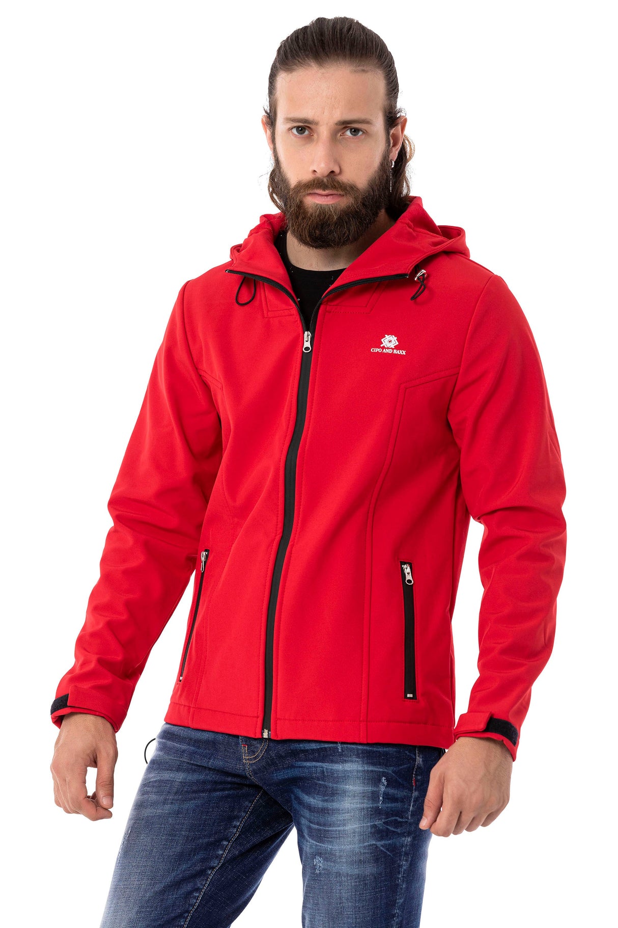 CJ285 Men's Winter Jacket – with detachable hood & striking details