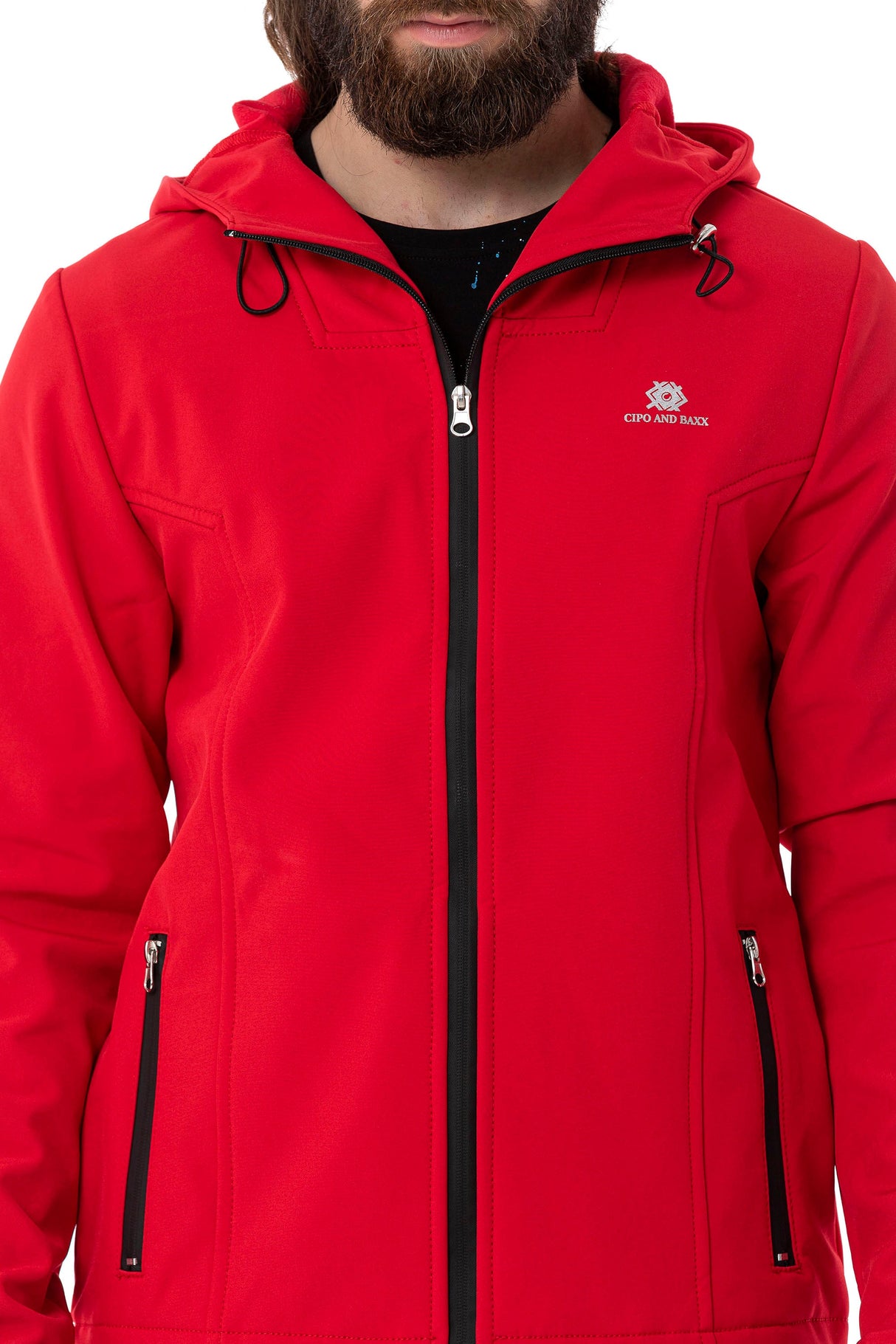 CJ285 Men's Winter Jacket – with detachable hood & striking details