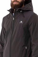 CJ285 Men's Winter Jacket – with detachable hood & striking details