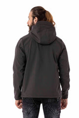 CJ285 Men's Winter Jacket – with detachable hood & striking details