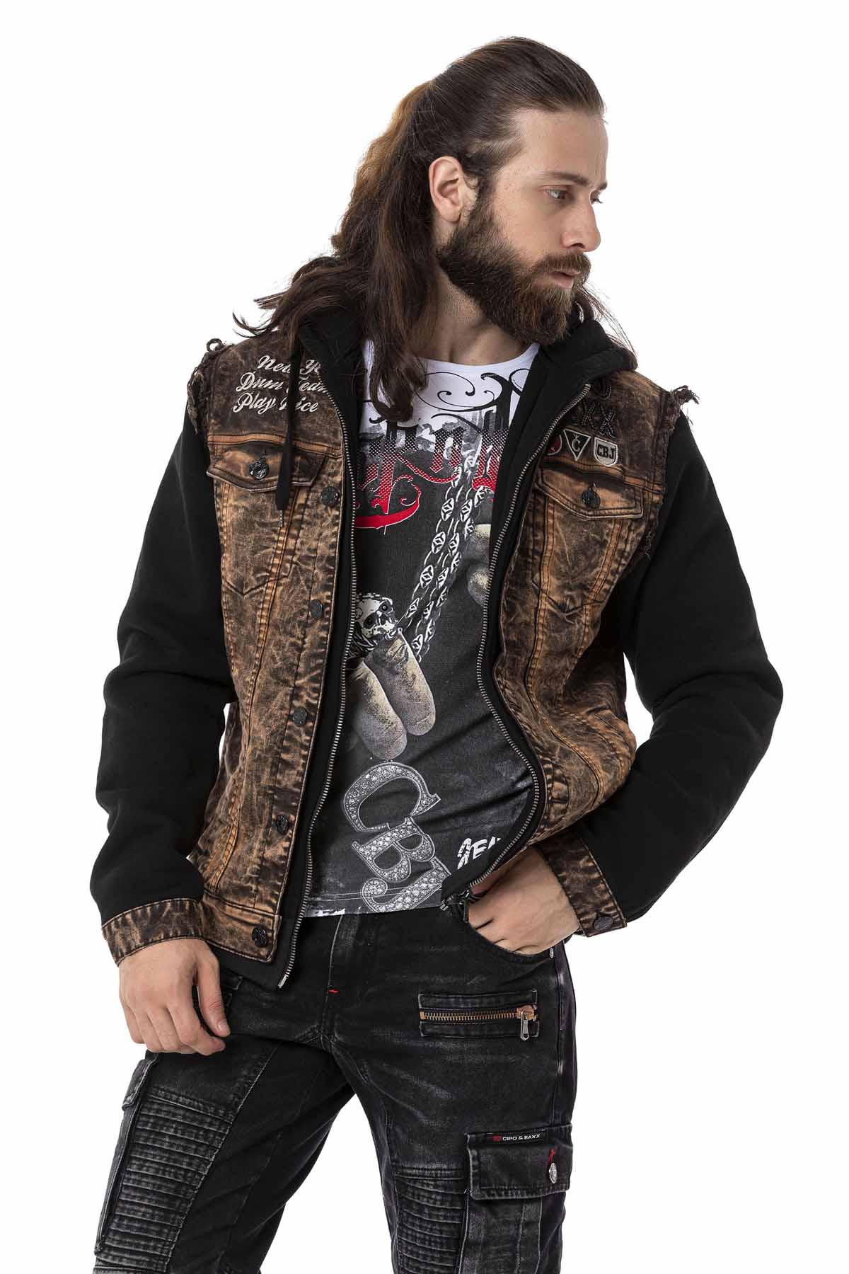CJ287 Men's Jacket with Hood in a Cool Look