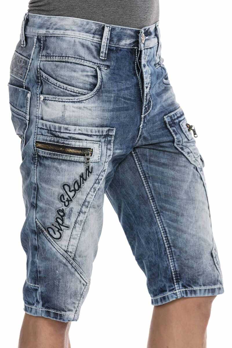 CK101 Men's Capri Shorts with trendy decorative seams