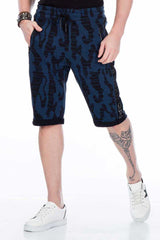 CK167 Men's Capri pants in a casual camouflage pattern