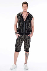 CK167 Men's Capri pants in a casual camouflage pattern