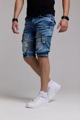 CK189 Men's Capri Shorts with a casual ribbed pattern
