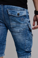 CK189 Men's Capri Shorts with a casual ribbed pattern