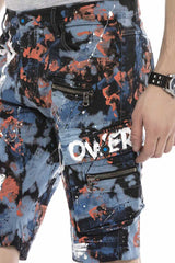 CK204 Men's Capri Shorts with trendy denim coating