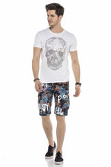 CK204 Men's Capri Shorts with trendy denim coating