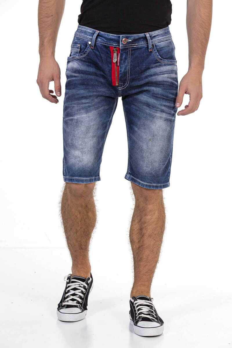 CK237 Men's Capri Shorts with stylish zipper detail
