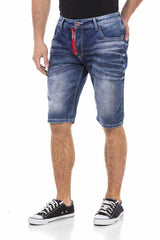 CK237 Men's Capri Shorts with stylish zipper detail