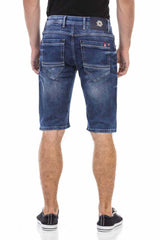 CK237 Men's Capri Shorts with stylish zipper detail