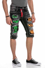 CK241 Men's Capri Shorts with cool cut-outs