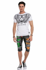 CK241 Men's Capri Shorts with cool cut-outs