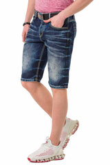 CK251 Men's Capri Shorts with trendy used wash