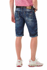 CK251 Men's Capri Shorts with trendy used wash
