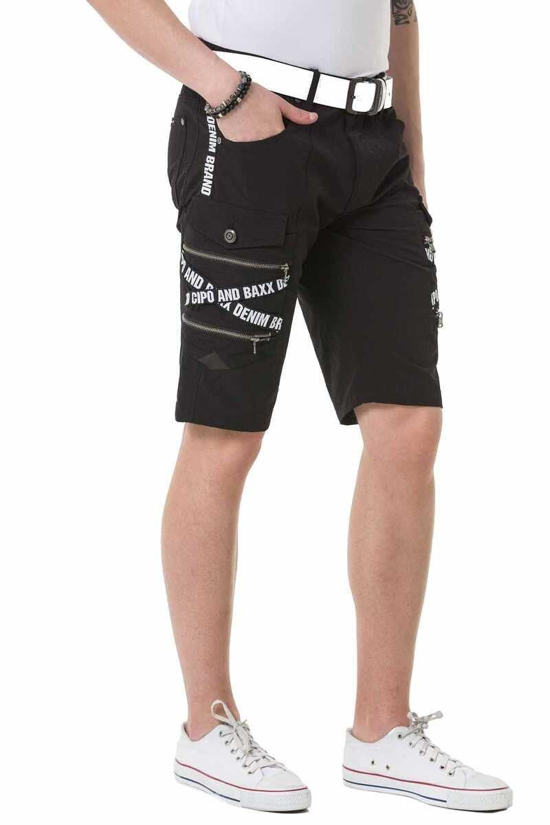 CK253 Men's Capri Shorts with trendy cargo pockets