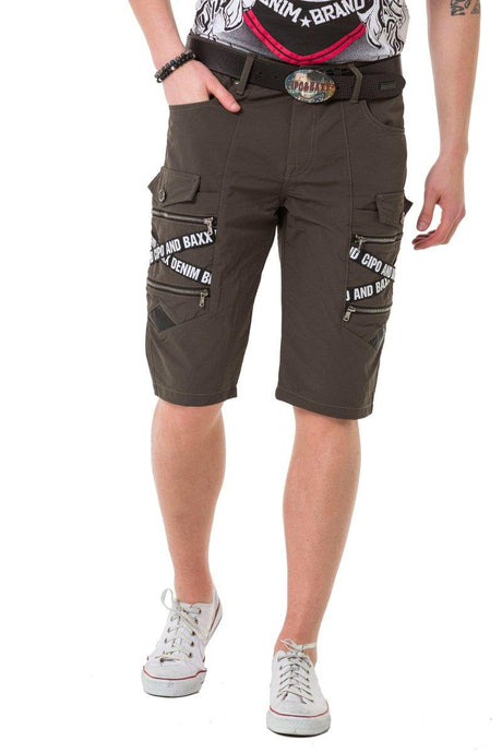 CK253 Men's Capri Shorts with trendy cargo pockets