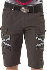 CK253 Men's Capri Shorts with trendy cargo pockets