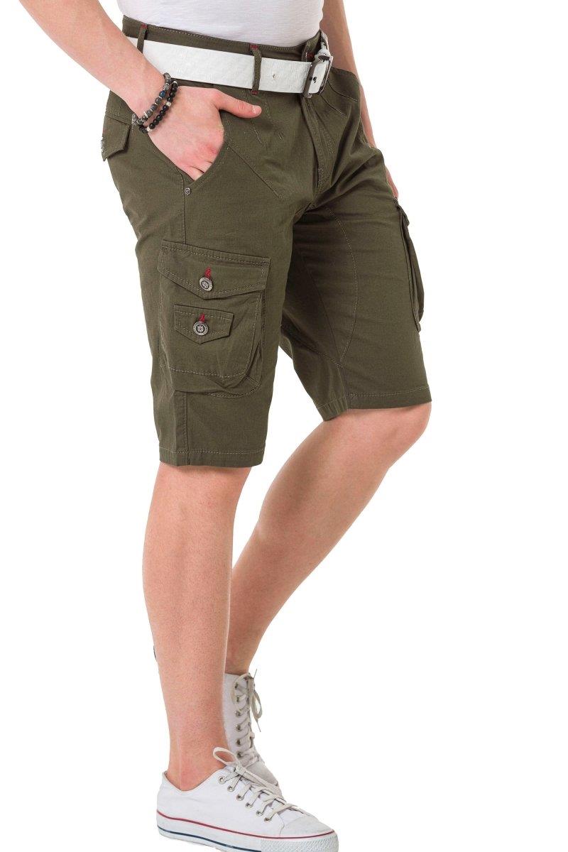 CK265 Men's Capri Shorts with practical cargo pockets