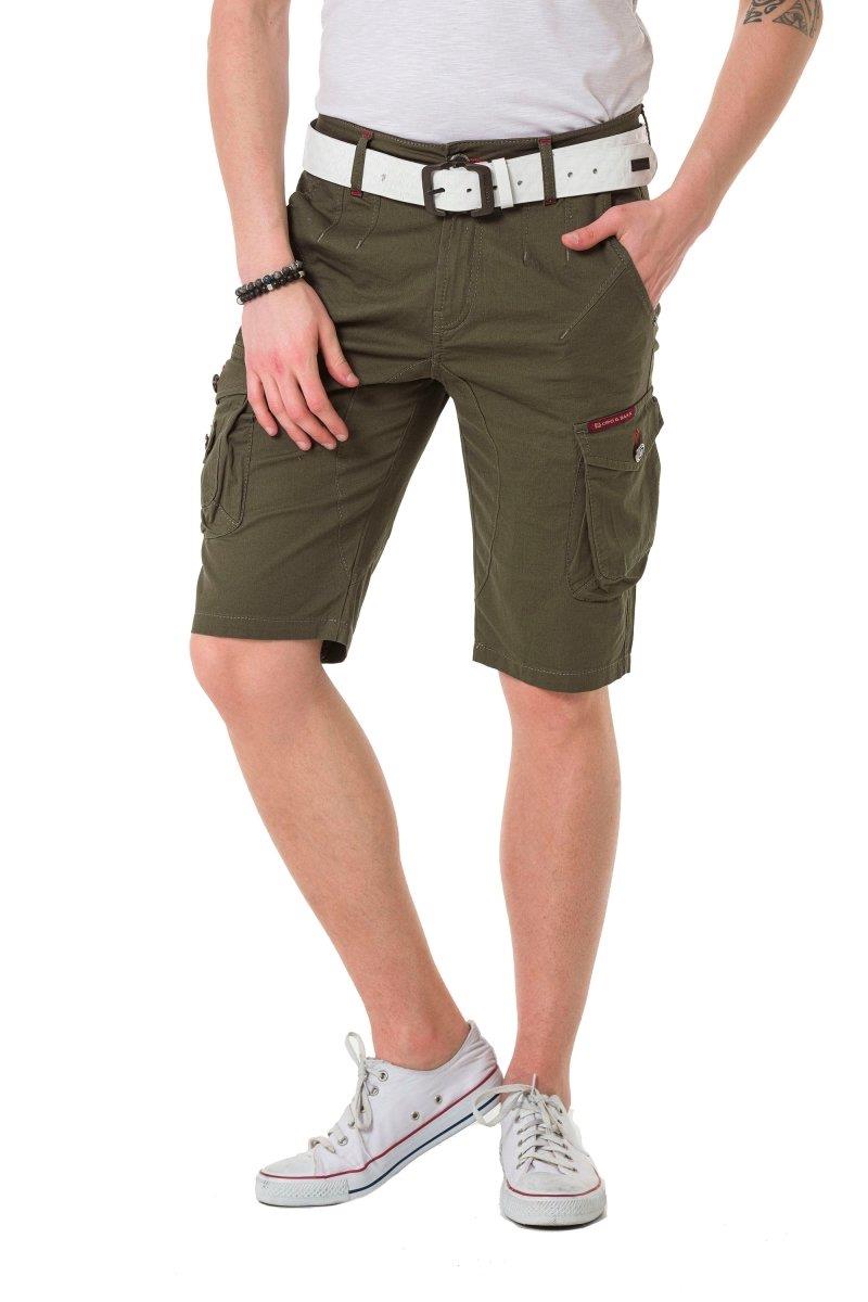 CK265 Men's Capri Shorts with practical cargo pockets