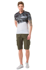 CK265 Men's Capri Shorts with practical cargo pockets