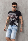 CK266 Men's Capri Shorts with cool brand embroidery
