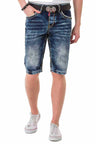 CK268 Men's Capri Shorts with Contrast Stitching