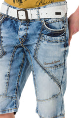 CK270 Men's Capri Shorts with eye-catching decorative stitching