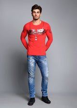 CL136 – Long-sleeved shirt with print, cotton & elastane