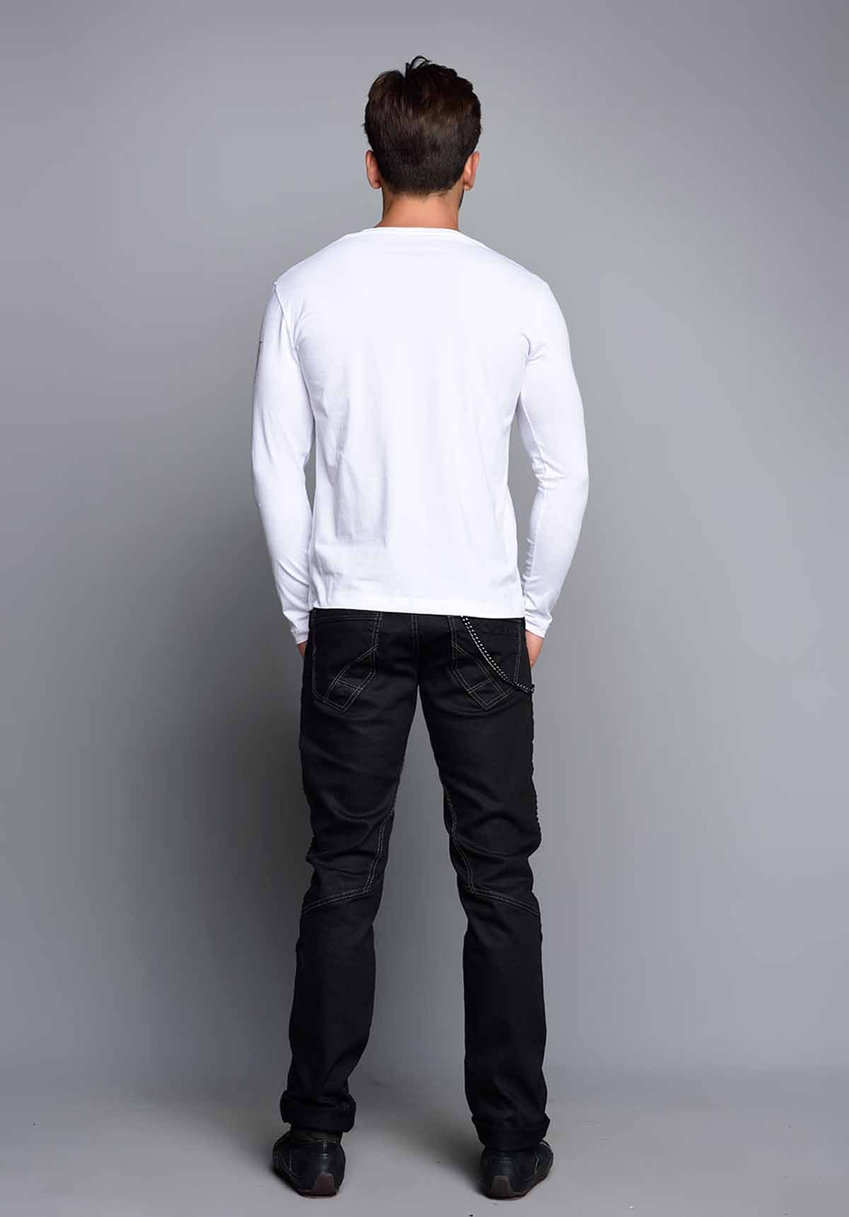 CL136 – Long-sleeved shirt with print, cotton & elastane