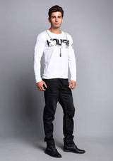 CL136 – Long-sleeved shirt with print, cotton & elastane