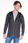 CL238 Men's Sweat Jacket with Unusual Hem