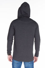 CL238 Men's Sweat Jacket with Unusual Hem