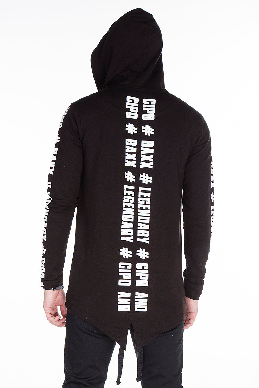 CL239 Men's sweat jacket with trendy biker print elements