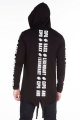 CL239 Men's sweat jacket with trendy biker print elements