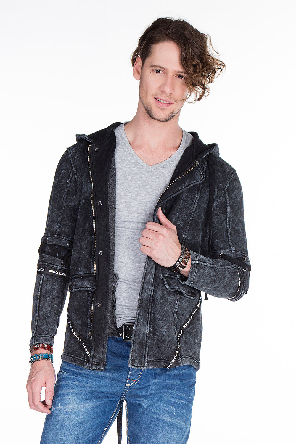 CL257 Men's hooded sweatshirt