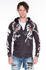 CL263 men's sweat jacket with cool print