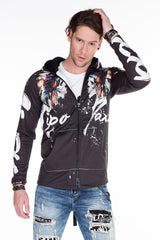 CL263 men's sweat jacket with cool print