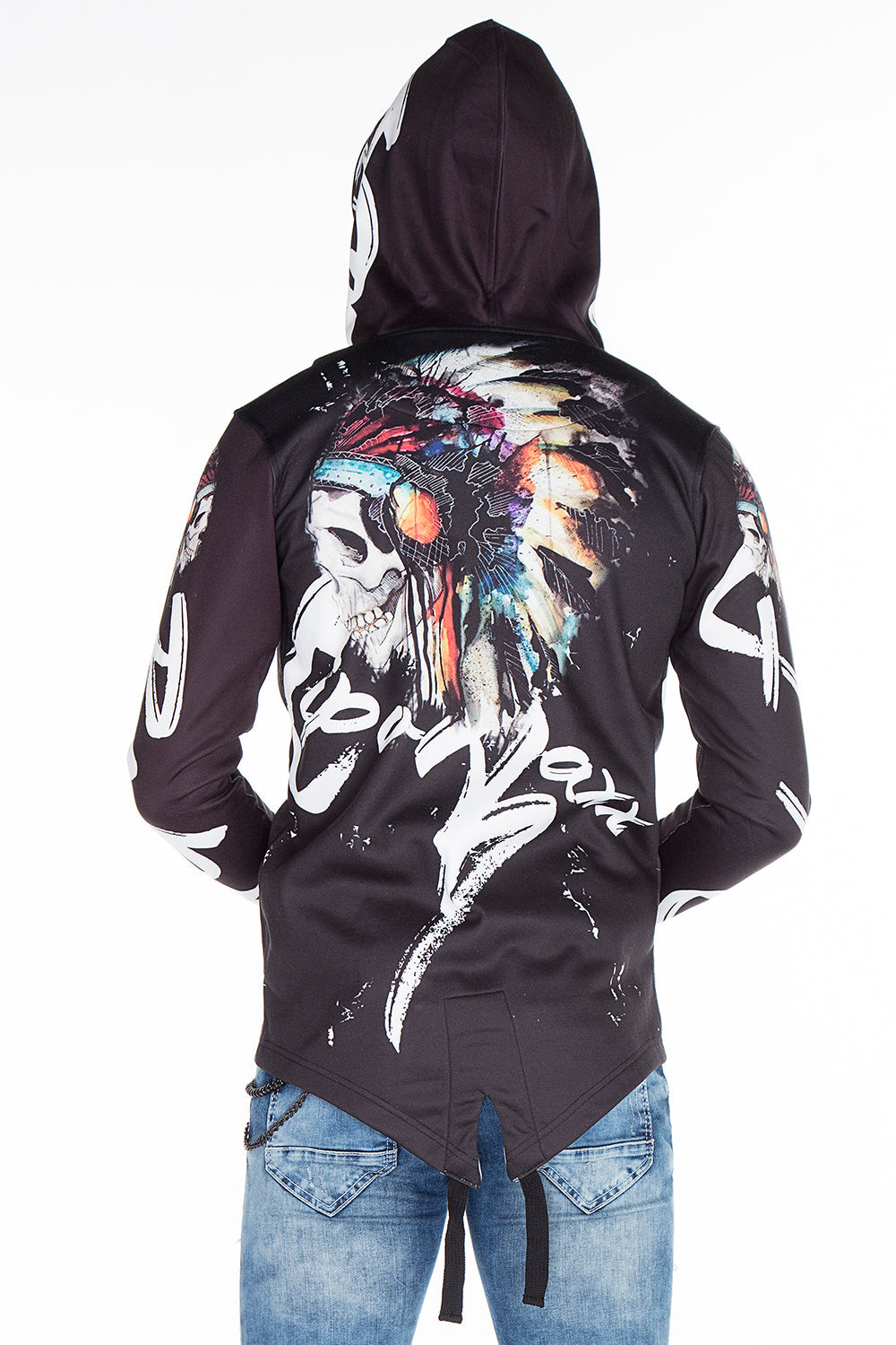 CL263 men's sweat jacket with cool print