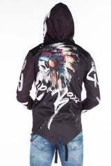 CL263 men's sweat jacket with cool print