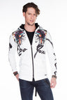 CL263 men's sweat jacket with cool print