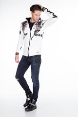 CL263 men's sweat jacket with cool print