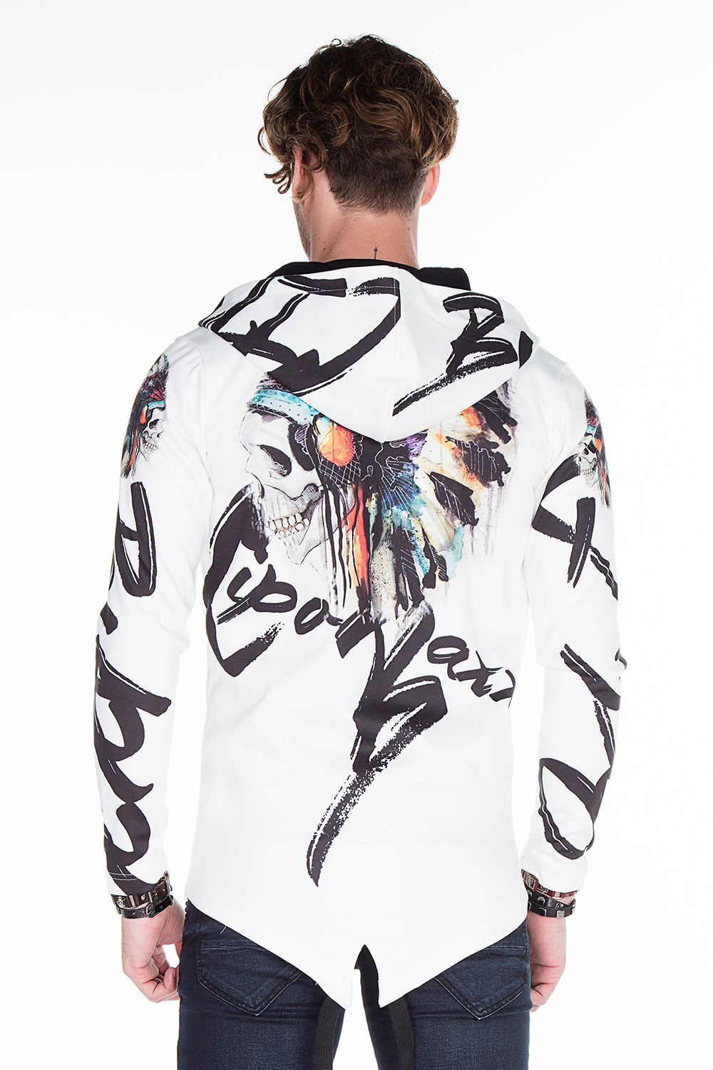 CL263 men's sweat jacket with cool print