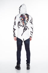 CL263 men's sweat jacket with cool print