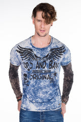 CL265 Men's long-sleeved shirt with gemstone print