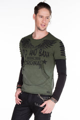 CL265 Men's long-sleeved shirt with gemstone print