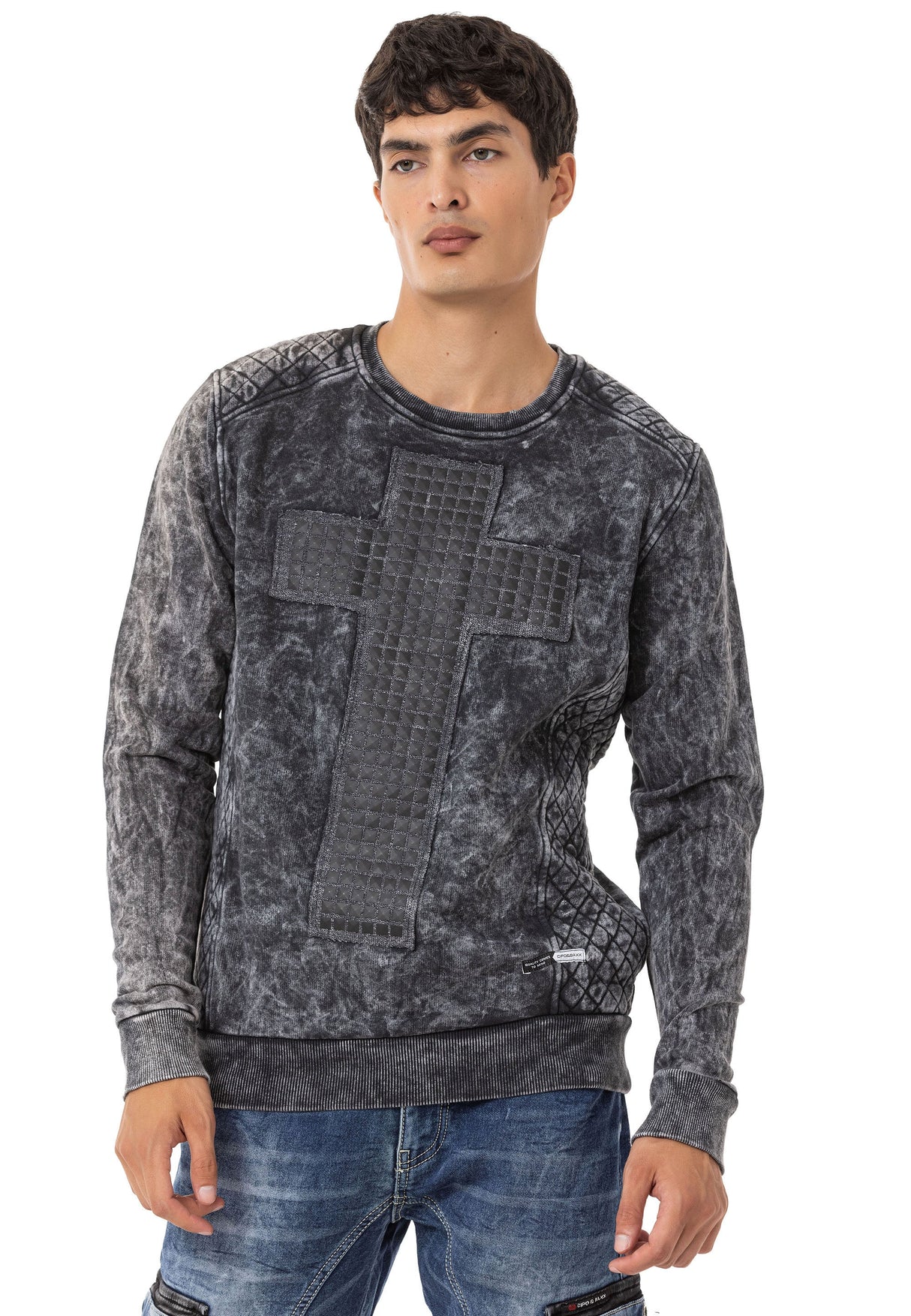 CL266 Men's sweatshirt with a great wash