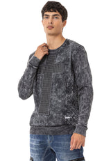CL266 Men's sweatshirt with a great wash