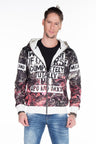 CL270 Men's Sweat Jacket with Lettering Prints